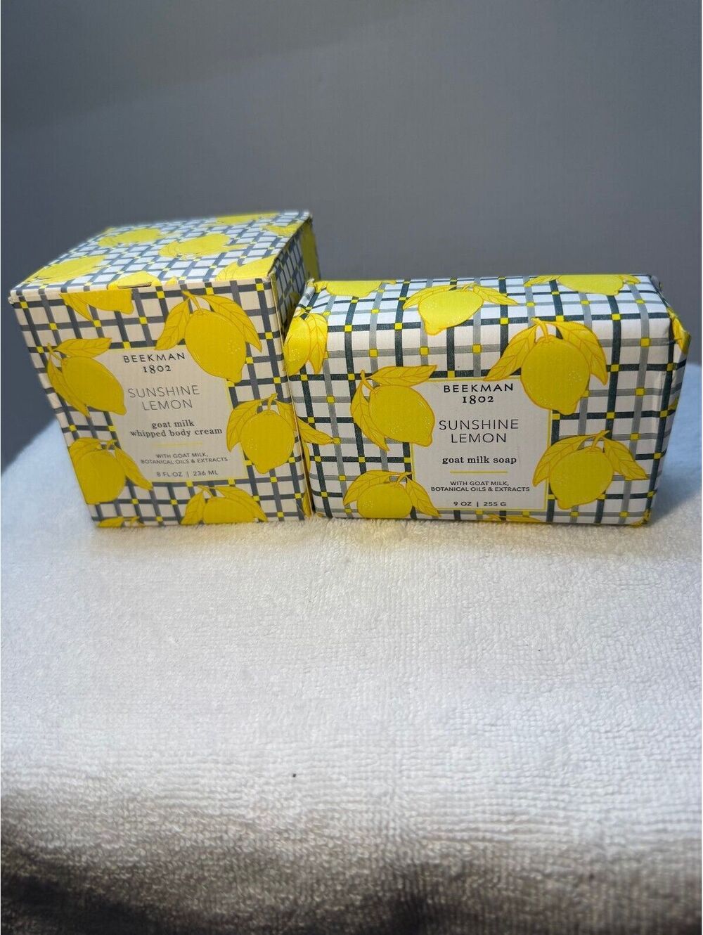 Beekman 1802 Sunshine Lemon Bar of Soap (9oz) & Whipped Body Butter (8oz)